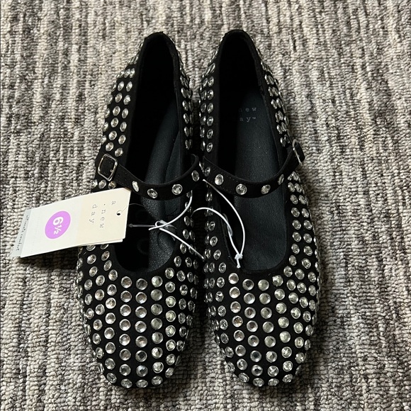a New Day Womens Issa Rhinestone Mary Jane Ballet Flats Various Sizes - Picture 3 of 10